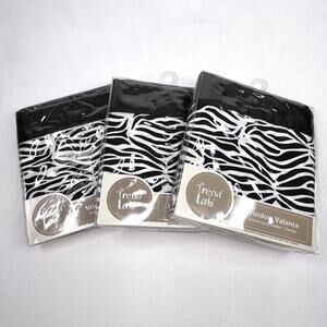 New Trend Lab Zebra Print Valances Set of 3